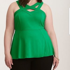 Torrid Strappy Peplum Tank